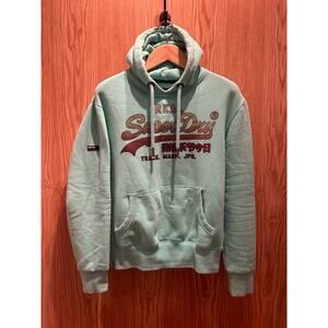 Vintage 1990s Mint Green SuperDry Hoodie Japan Men's Large Skate Sweatshirt